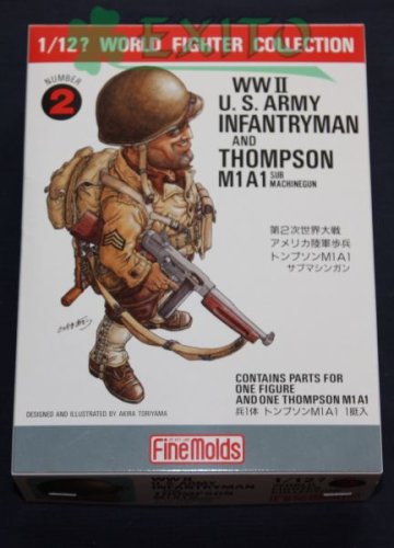 Przejdź do produktu FINE MOLDS FT2 - 1:12 W.W.II U.S. Infantry Man & Thompson M1A1