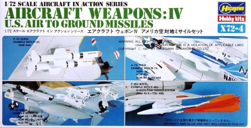 Przejdź do produktu HASEGAWA X7204 - 1:72 U.S.Aircraft Weapons IV - Air to Ground Missiles