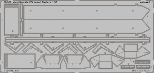 Przejdź do produktu EDUARD 36360 - 1:35 Valentine Mk.II/IV desert fenders