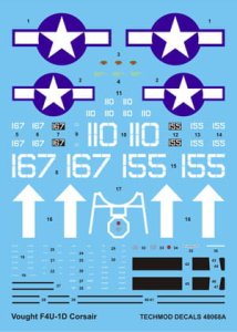 TECHMOD 48068 - 1:48 Vought F4U-1D Corsair w/mask