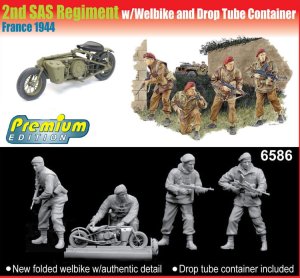 DRAGON 6586 - 1:35 2nd SAS Regiment w/Welbike and Drop Tube Container(France 1944)