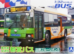 AOSHIMA 05503 1:32 Tokyo Metropolitan Bus Hino Blue Ribbon
