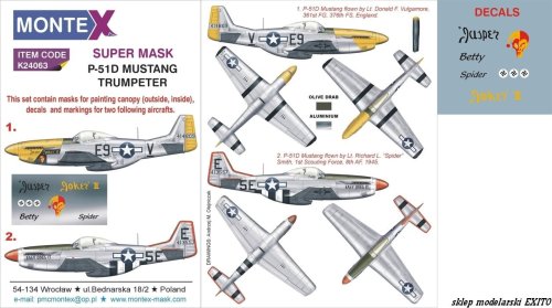 Przejdź do produktu MONTEX K24063 - 1:24 P-51D Mustang
