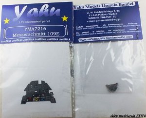YAHU YMA7216 - 1:72 Messerschmitt Me 109 E tablica przyrządów
