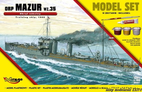 Przejdź do produktu MIRAGE 840061 - 1:400 ORP Mazur 1935 Okręt Szkolny - Model Set