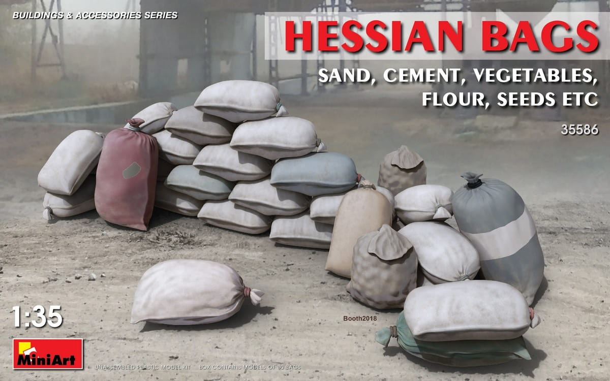 Przejdź do produktu MINIART 35586 - 1:35 Hessian Bags - sand, cement, vegetables, flour, seeds etc