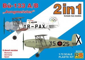 RS MODELS 92220 - 1:72 Bucker Bu-133 A/B Jungmeister 2 in 1 (include 2 models)