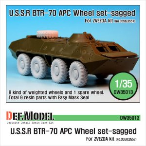 DEF MODEL DW35013 - 1:35 BTR-70 APC Sagged Wheel set