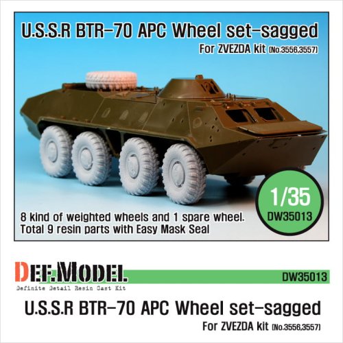 Przejdź do produktu DEF MODEL DW35013 - 1:35 BTR-70 APC Sagged Wheel set