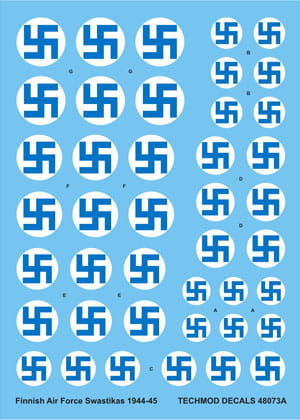 Przejdź do produktu TECHMOD 48073 - 1:48 Finnish Air Force Swastikas and Serials 1934-45