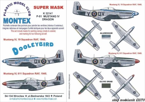 Przejdź do produktu MONTEX K32141 - 1:32 P-51 Mustang IV RAF