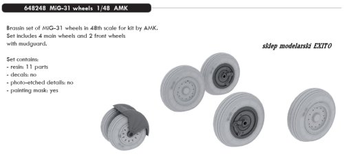 Przejdź do produktu EDUARD 648248 - 1:48 MiG-31 wheels