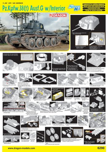Przejdź do produktu DRAGON 6290 - 1:35 Pz.Kpfw.38(t) Ausf.G w/Interior