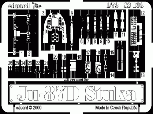 Przejdź do produktu EDUARD SS133 - 1:72 Ju 87D Stuka