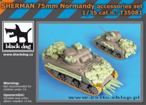 BLACK DOG T35081 - 1:35 Sherman 75mm Normandy accessories set