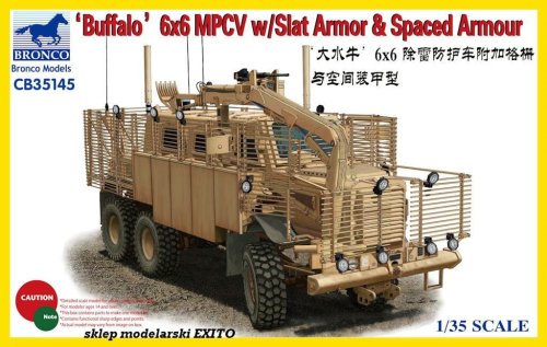 Przejdź do produktu BRONCO CB 35145 - 1:35 Buffalo 6x6 MPCV w/Slate Armour & Spaced Armour