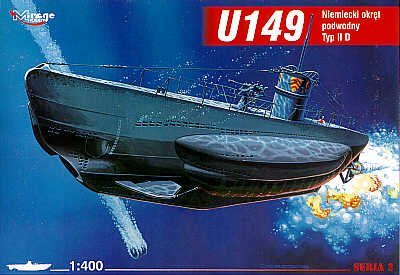 Przejdź do produktu MIRAGE 40026 - 1:400 U-149 typ II D - Niemiecki okręt podwodny