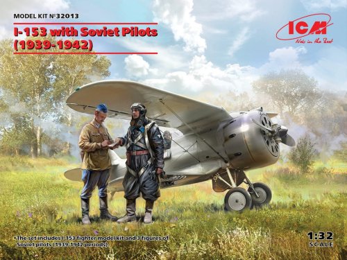 Przejdź do produktu ICM 32013 - 1:32 Polikarpov I-153 with Soviet Pilots (1939-1942)