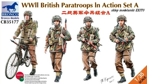 Przejdź do produktu BRONCO CB 35177 - 1:35 WWII British Paratroops in Action Set A