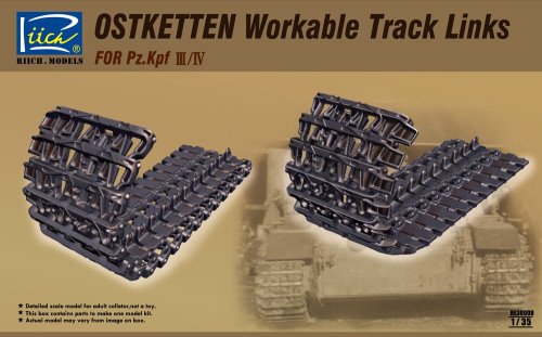 Przejdź do produktu RIICH MODELS 30008 - 1:35 Ostketten Workable Track Links for Pz.Kpf III/IV