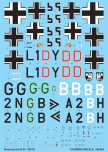 TECHMOD 32042 - 1:32 Messerschmitt Bf-110C/D w/canopy mask