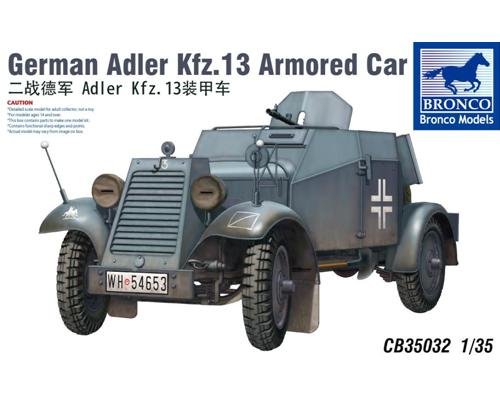 Przejdź do produktu BRONCO CB 35032 - 1:35 German Adler Kfz. 13 Armored Car