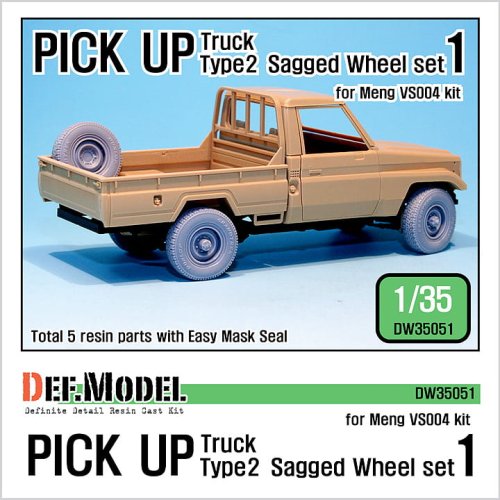 Przejdź do produktu DEF MODEL DW35051 - 1:35 Pick up truck Type 2 Sagged Wheel set 1