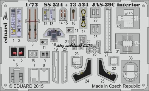 Przejdź do produktu Eduard SS524 - 1:72 JAS-39C interior