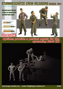 DRAGON 6192 - 1:35 Sturmgeschutze Crew Reloading Russia 1941