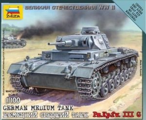 ZVEZDA 6119 - 1:100 German Medium Tank Pz.Kpfw III G