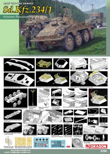 Przejdź do produktu DRAGON 6298 - 1:35 Sd.Kfz.234/1 Schwerer Panzerspahwagen (2cm)