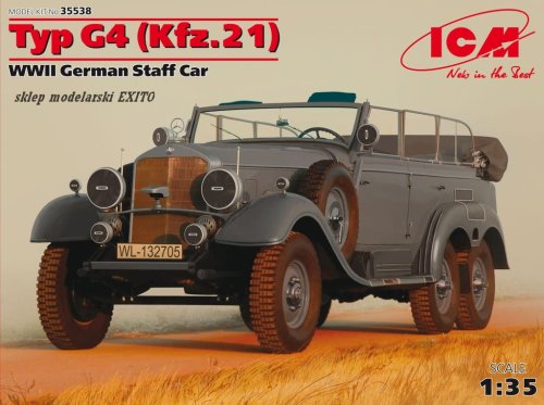 Przejdź do produktu ICM 35538 - 1:35 Typ G4 (Kfz.21) Mercedes - WWII German Staff Car