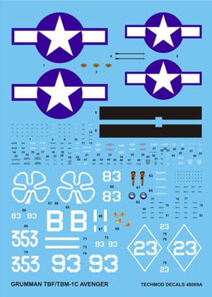 Przejdź do produktu TECHMOD 48069 - 1:48 Grumman TBF/TBM-1C Avenger