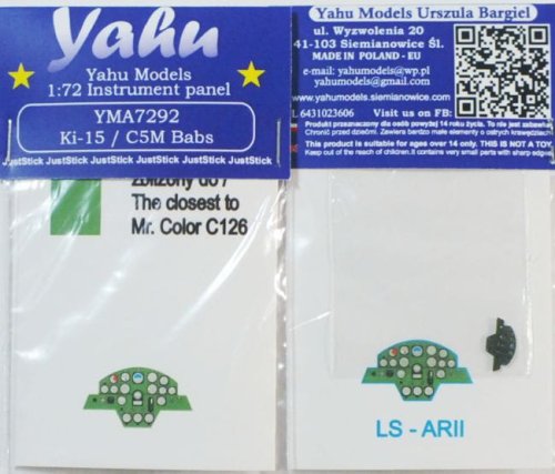 Przejdź do produktu YAHU YMA7292 - 1:72 Ki-15 / C5M Babs