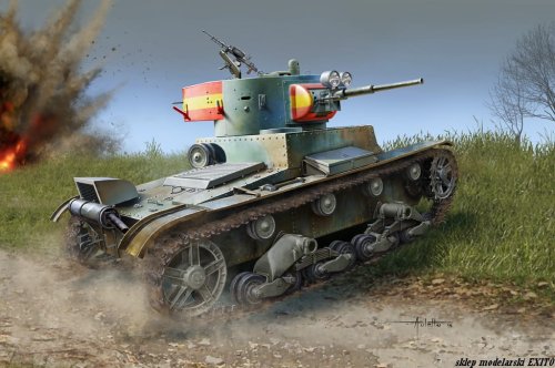 Przejdź do produktu HOBBY BOSS 83810 - 1:35 Soviet T-26 Light Infantry Tank Mod.1936 / 1937