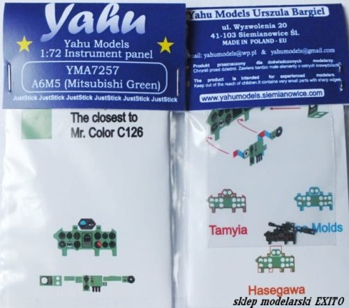 Przejdź do produktu YAHU YMA7257 - 1:72 A6M5 Zero tablica przyrządów