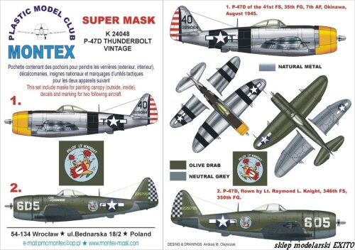 Przejdź do produktu MONTEX K24048 - 1:24 P-47 D Thunderbolt