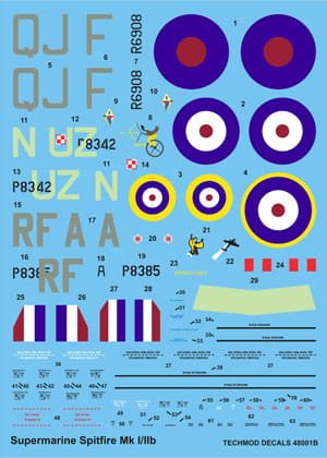 Przejdź do produktu TECHMOD 48001 - 1:48 Spitfire I/II b