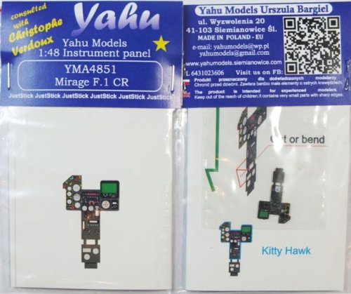 Przejdź do produktu YAHU YMA4851 - 1:48 Mirage F.1 CR tablica przyrządów