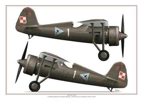 Przejdź do produktu Exito 002 - Plakat PZL P.11c "1" 8.14 ze 112 Eskadry Myśliwskiej