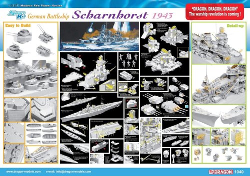 Przejdź do produktu DRAGON 1040 - 1:350 German Battleship Scharnhorst