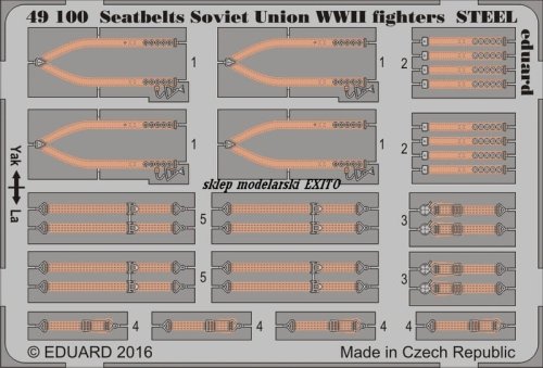 Przejdź do produktu EDUARD 49100 - 1:48 Seatbelts Soviet Union WWII fighters - Steel