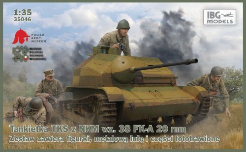 Przejdź do produktu IBG 35046 - 1:35 Tankietka TKS z NKM wz.38 FK-A 20 mm