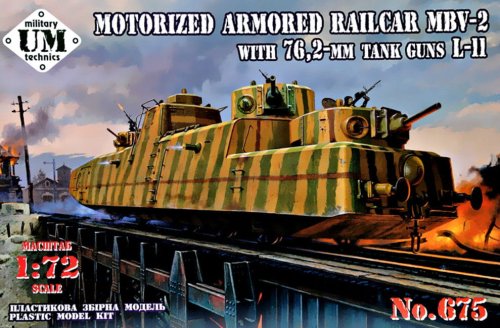 Przejdź do produktu UNIMODELS UM-MT 675 - 1:72 Motorized Armored Railcar MBV-2