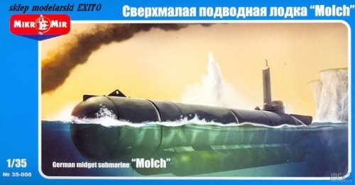 Przejdź do produktu MIKROMIR 35008 - 1:35 German midget submarine Molch