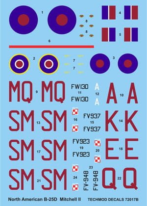 Przejdź do produktu TECHMOD 72017 - 1:72 B-25 D Mitchell