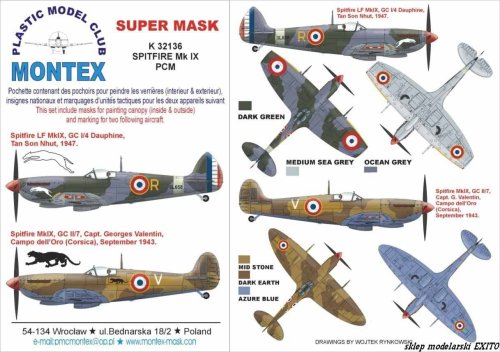 Przejdź do produktu MONTEX K32136 - 1:32 Spitfire Mk.IX French
