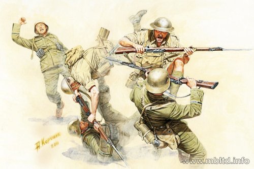Przejdź do produktu MASTER BOX 3592 - 1:35 Hand-to-hand fight, British and German Infantry.Northern Africa ,Kit 1