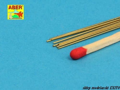 Przejdź do produktu ABER BR05 - Brass round rods 0,50 mm length 250 mm x 8 pcs.