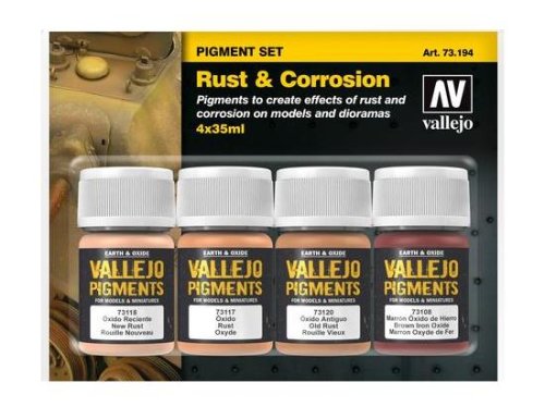 Przejdź do produktu VALLEJO 73194 - Rust & Corrosion 4 x 35ml Pigments Set